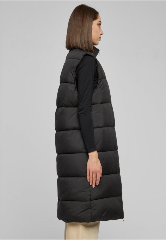 Černá dámská vesta Urban Classics Long Puffer