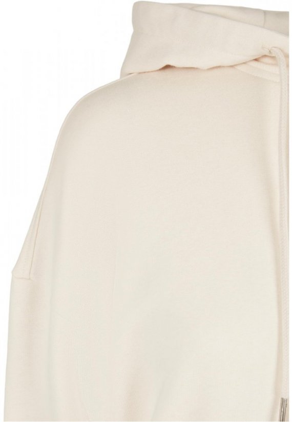 Ladies Organic Oversized Terry Hoody Dress - whitesand