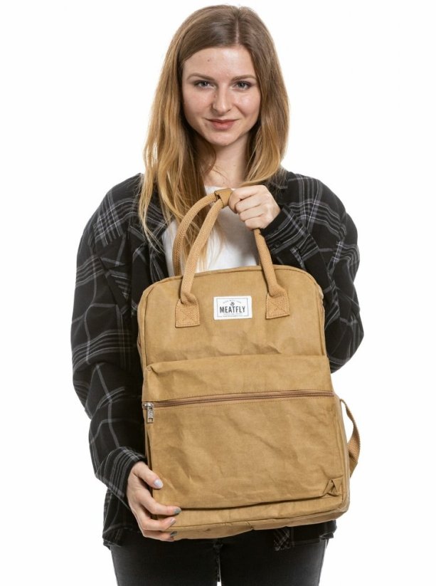 Hnedý batoh Meatfly Cheery Paper 18l