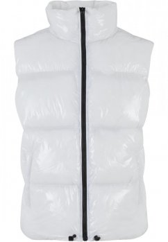 DEF Shiny Puffer vest - white