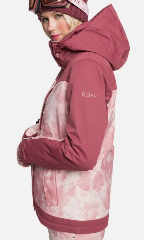 Bunda Roxy Jetty Block silver pink tie dye