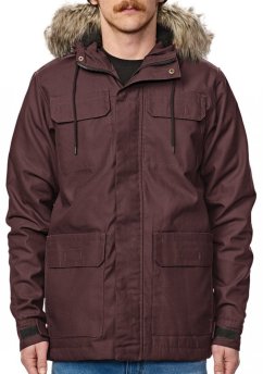 Męska kurtka zimowa Globe Goodstock Thermal Parka - wino czerwone