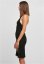 Ladies Rib Knit Neckholder Dress - black