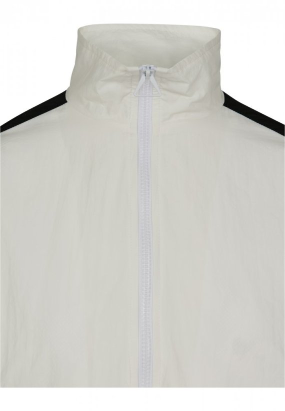 Bunda Urban Classics Ladies Short Striped Crinkle Track Jacket - white/black