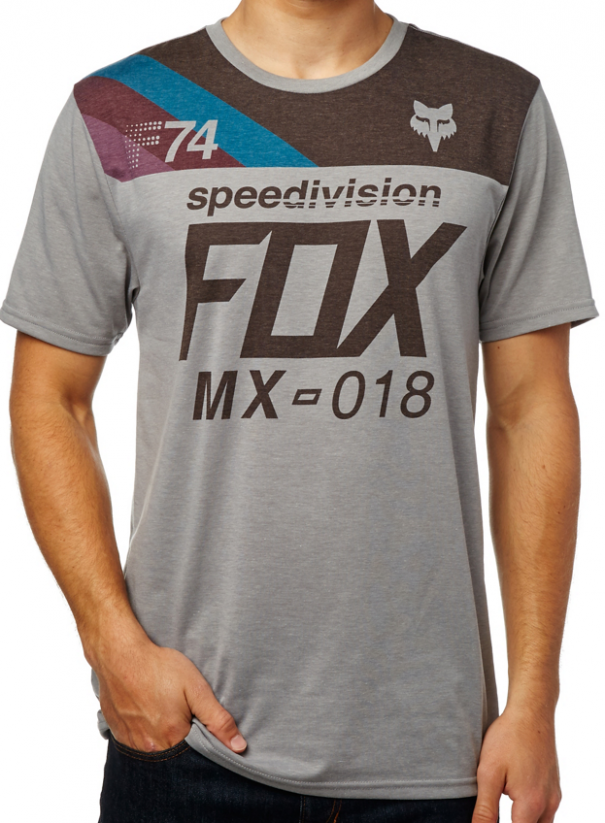 T-Shirt Fox Accordingly Tech heather dark grey