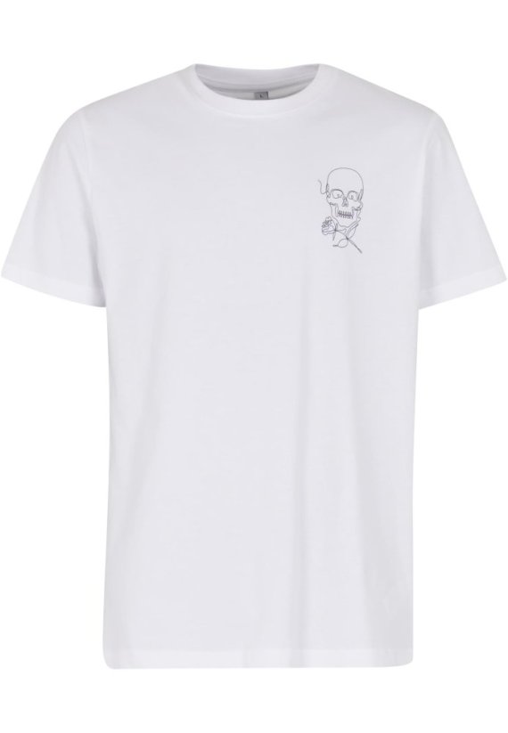Skull One Line Tee - white