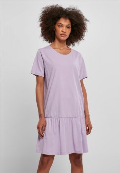 Ladies Valance Tee Dress - lilac