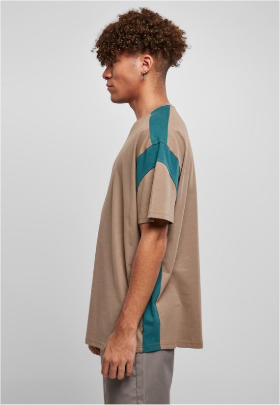 Active Tee - darkkhaki/teal