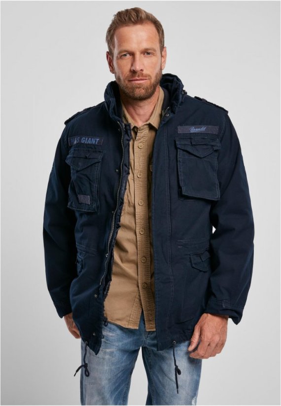Tmavě modrá pánská zimní bunda Brandit M-65 Giant Jacket