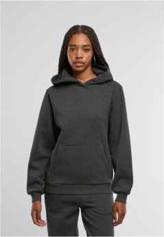 Ladies Fluffy Hoody - charcoal