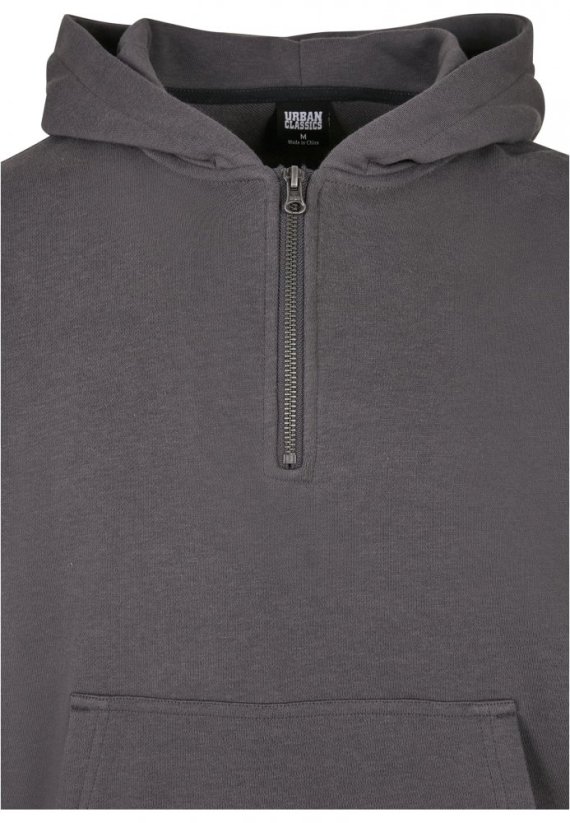 Šedá pánská mikina Urban Classics Boxy Zip