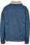 Ladies Oversized Sherpa Denim Jacket - clearblue washed