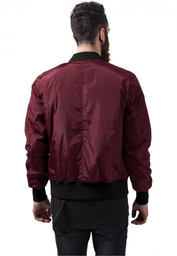 Vínová pánská bomber bunda Urban Classics 2-Tone