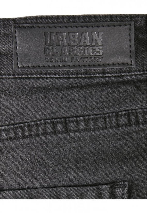 Męskie jeansy Urban Classics Slim Fit Zip Jeans - czarne