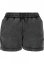 Ladies Stone Washed Shorts - black
