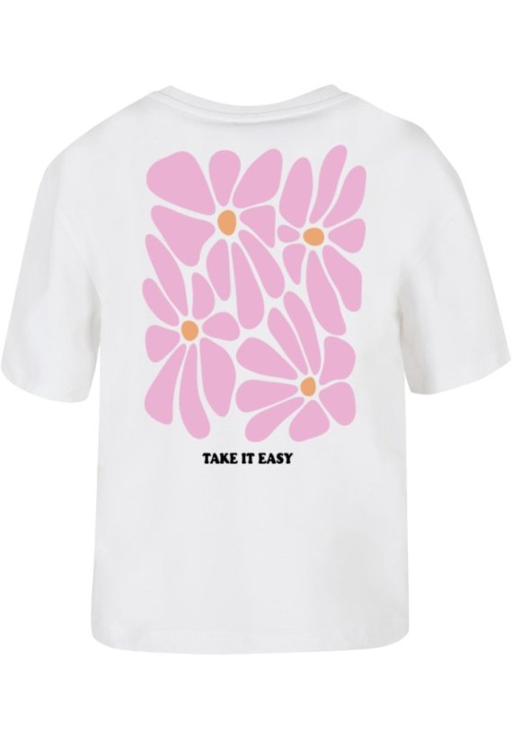 Take It Easy Flowers Tee white 3XL