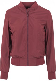 Dámska jarná/jesenná bomber bunda Urban Classics - vínová