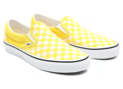 Boty Vans Classic Slip-On checkerboard cyber yelow/true white