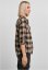 Ladies Turnup Checked Flanell Shirt - black/softtaupe