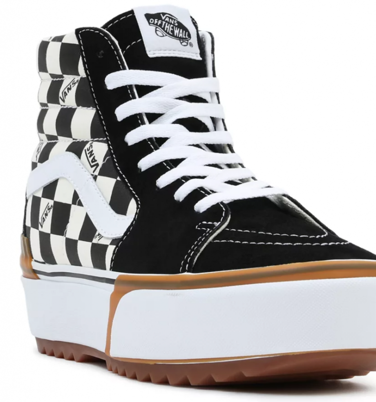 Topánky Vans SK8-Hi Stacked checkerboard true white/black