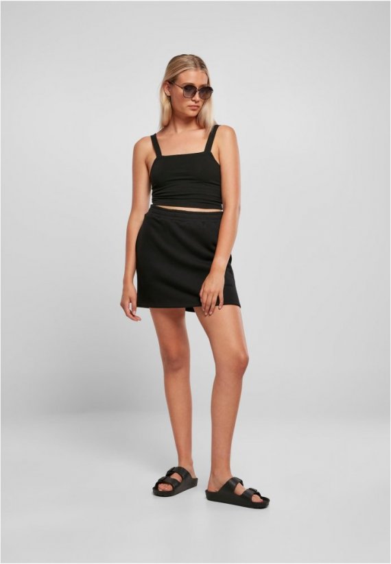 Ladies Organic Terry Mini Skirt - black