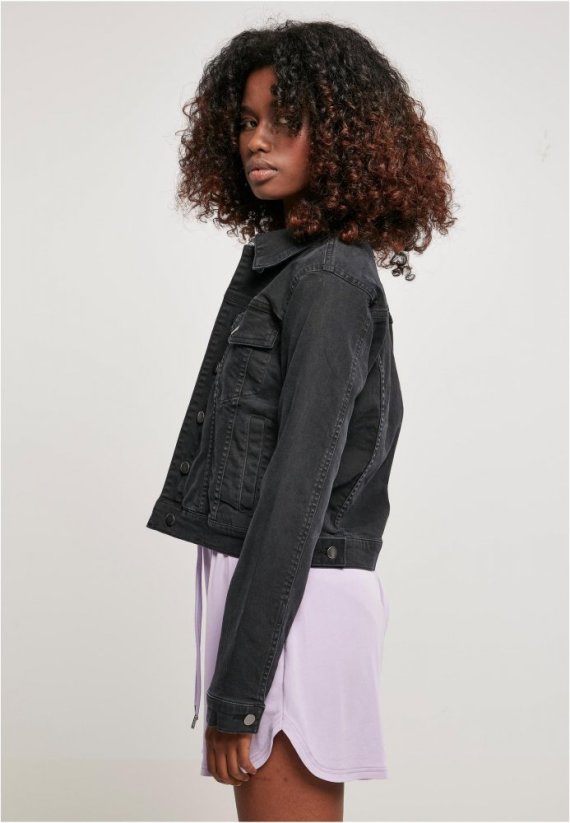 Dámská džínová bunda Urban Classics Ladies Organic Denim Jacket - černá