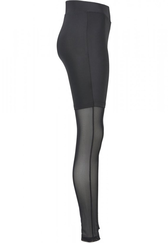 Dámské legíny Urban Classics High Waist Transparent Tech Mesh - černé