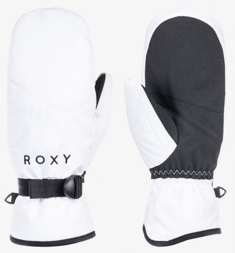 Bílé dámské snowboardové rukavice Roxy Jetty Solid Mittens