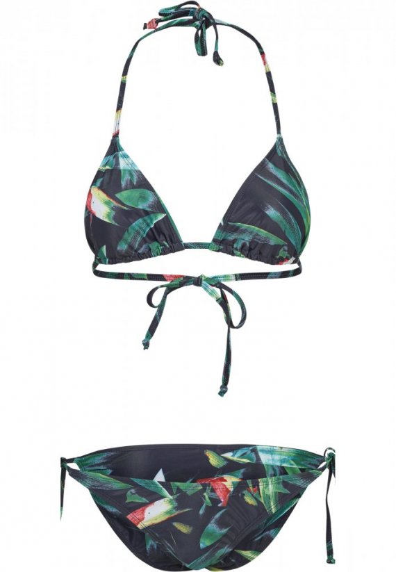 Plavky Urban Classics Ladies Tropical Bikini - leaf