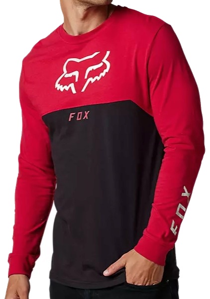 Pánske tričko Fox Ryaktr LS flame red