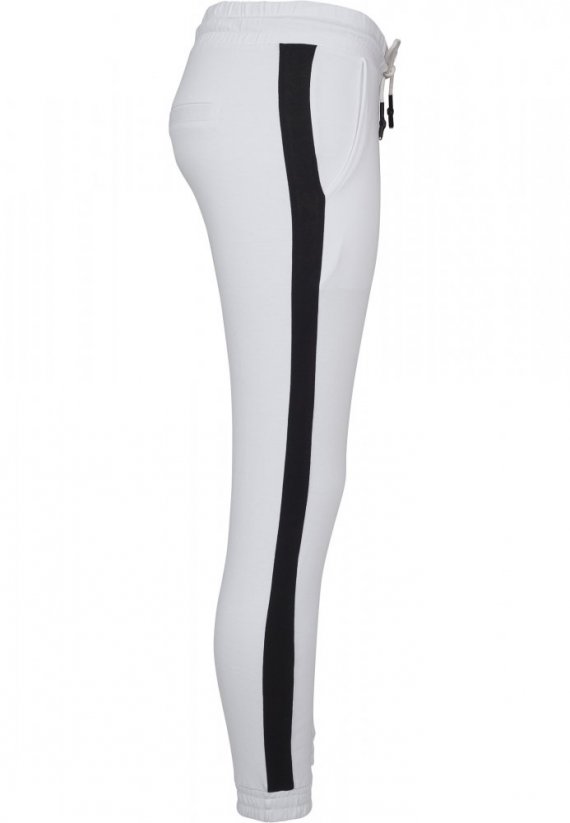 Ladies Interlock Jogpants - white/black