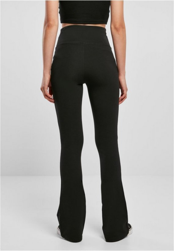 Ladies Organic Stretch Jersey Bootcut Leggings - black