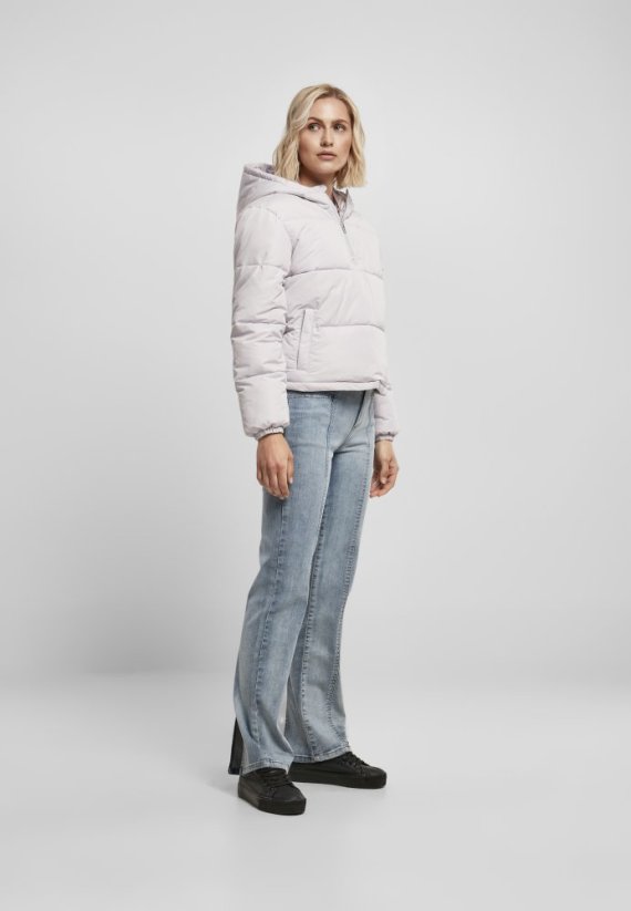 Ladies Puffer Pull Over Jacket - softlilac