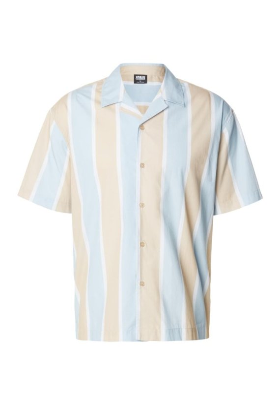 Summer Stripe Resort Shirt black/white XL - wetsand/freezeblue
