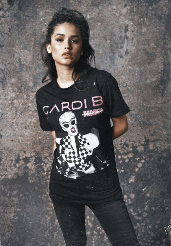 Dámské tričko Cardi B Transmission - černé
