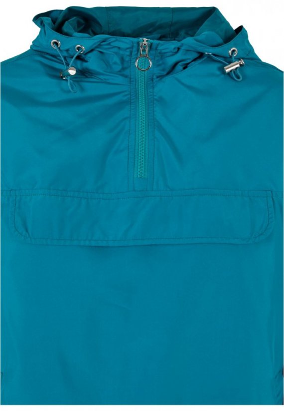Damska kurtka wiosenno-jesienna Urban Classics Ladies Basic Pullover - turkusowa