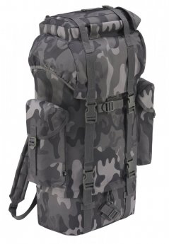 Maskáčový batoh Brandit Nylon Military 65l - šedé camo