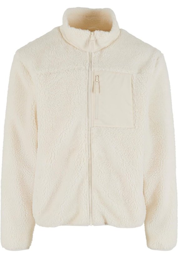 Teddy Jacket With Stand Up Collar black S - whitesand