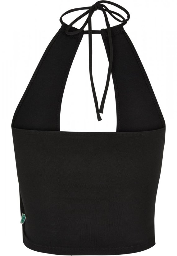 Čierny dámsky top Urban Classics Short Wraped Neckholder