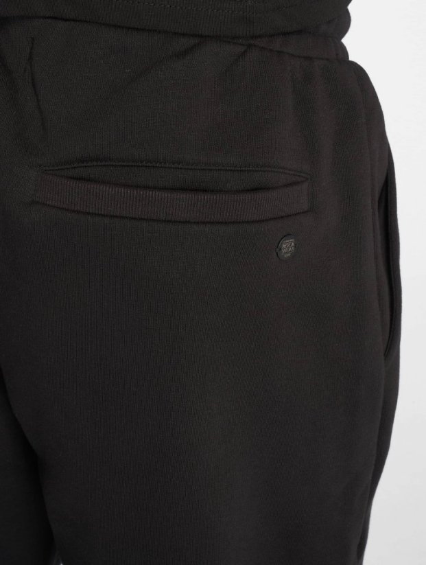 Čierna jednofarebná tepláky Rocawear Basic Fleece