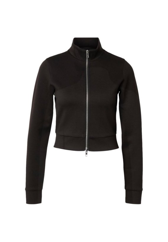 Ladies Slim Fit Scuba Track Jacket - black