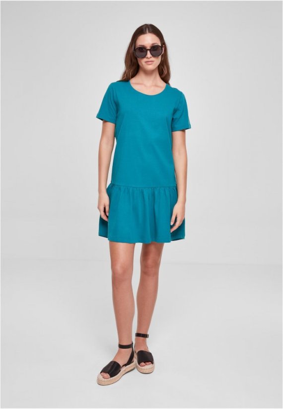 Dámské šaty Urban Classics Valance Tee - vodní zelená