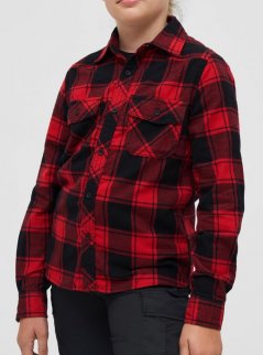 Dětská košile Brandit Checkshirt Kids - red/black