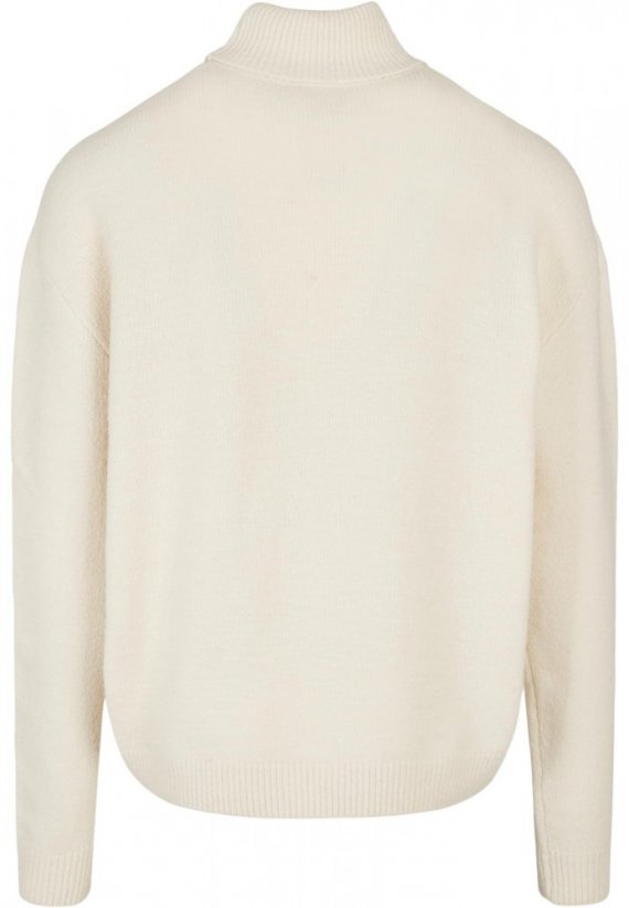 Biely pánsky sveter Urban Classics Oversized Roll Neck Sweater