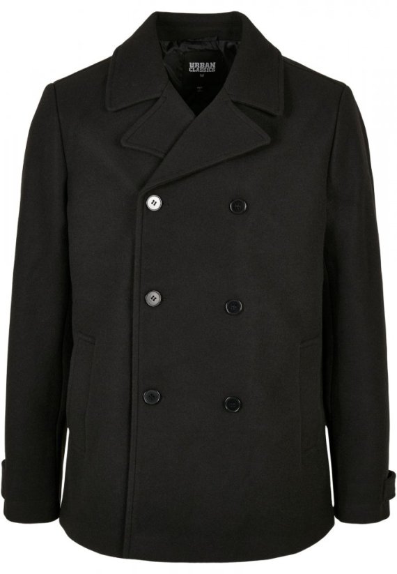 Čierny pánsky kabát Urban Classics Classic Pea