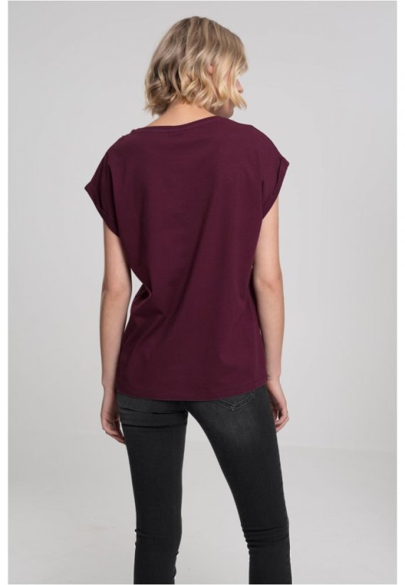 Fialové dámské tričko Urban Classics Ladies Extended Shoulder Tee