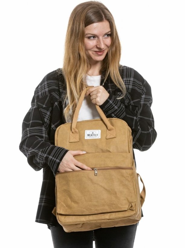 Hnedý batoh Meatfly Cheery Paper 18l