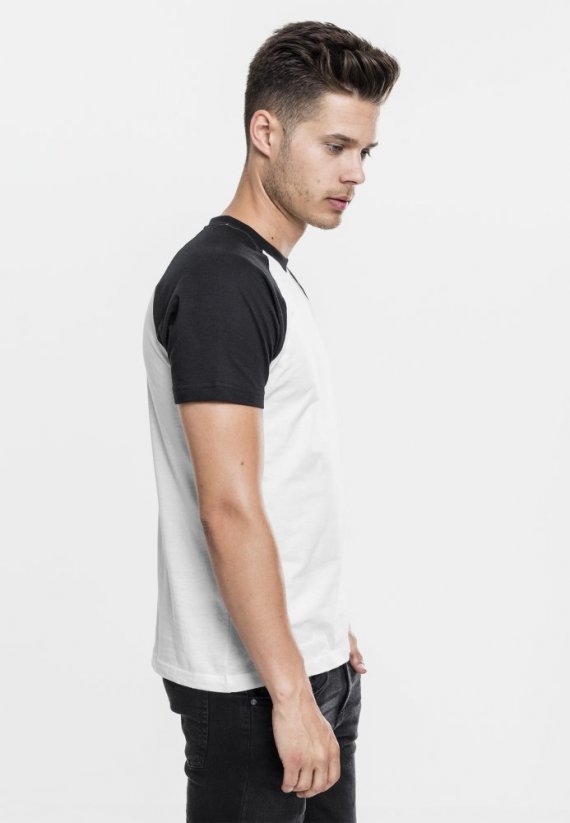 T-shirt Urban Classics Raglan Contrast Tee - white/black