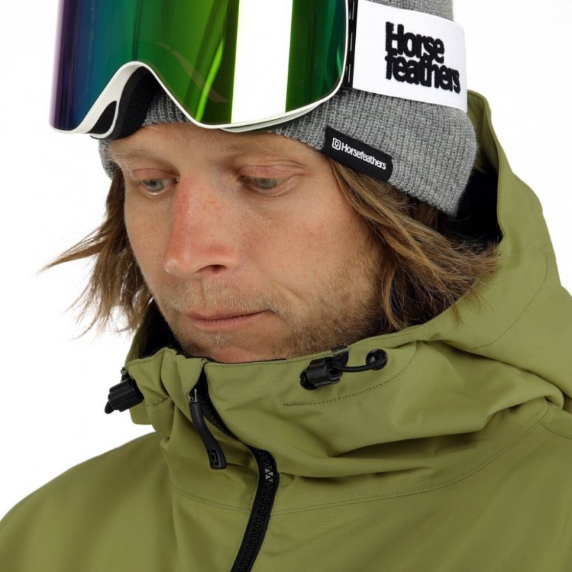 Zeleno/černá pánská zimní snowboardová bunda Horsefeathers Morse II