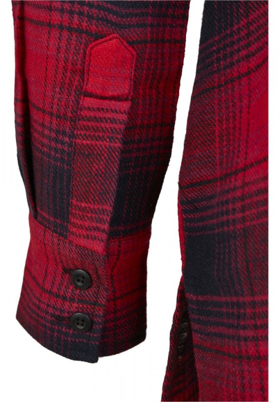 Dámská košile Urban Classics Check Shirt Dress - tmavě modrá/červená
